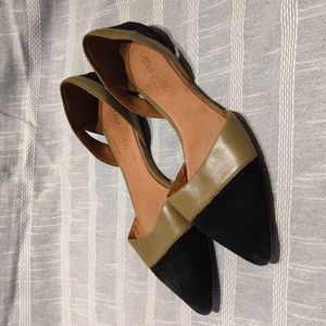 ⭐️ MADEWELL Olive Green Black D’Orsay Flat 8